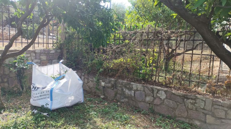 Gartenschnitt in einem Big Bag gesammelt